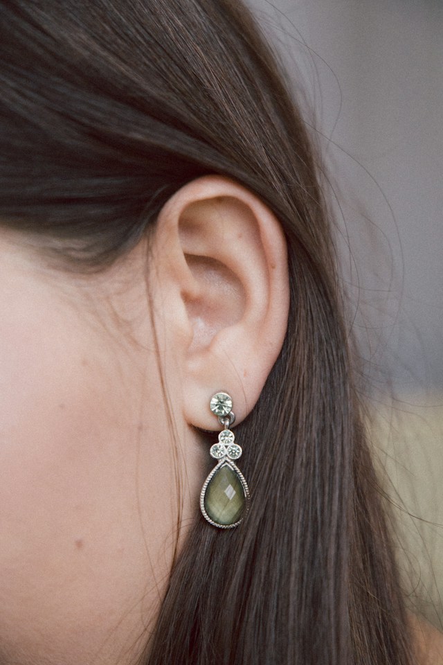 Close-up of a person's ear